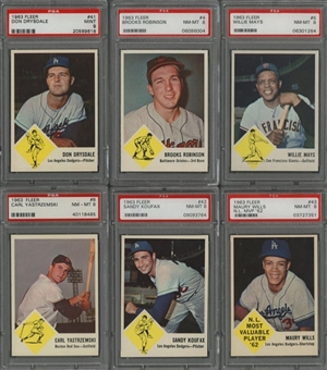 1963 Fleer Baseball Complete Set (66) Plus Checklist - #20 on the PSA Set Registry! 